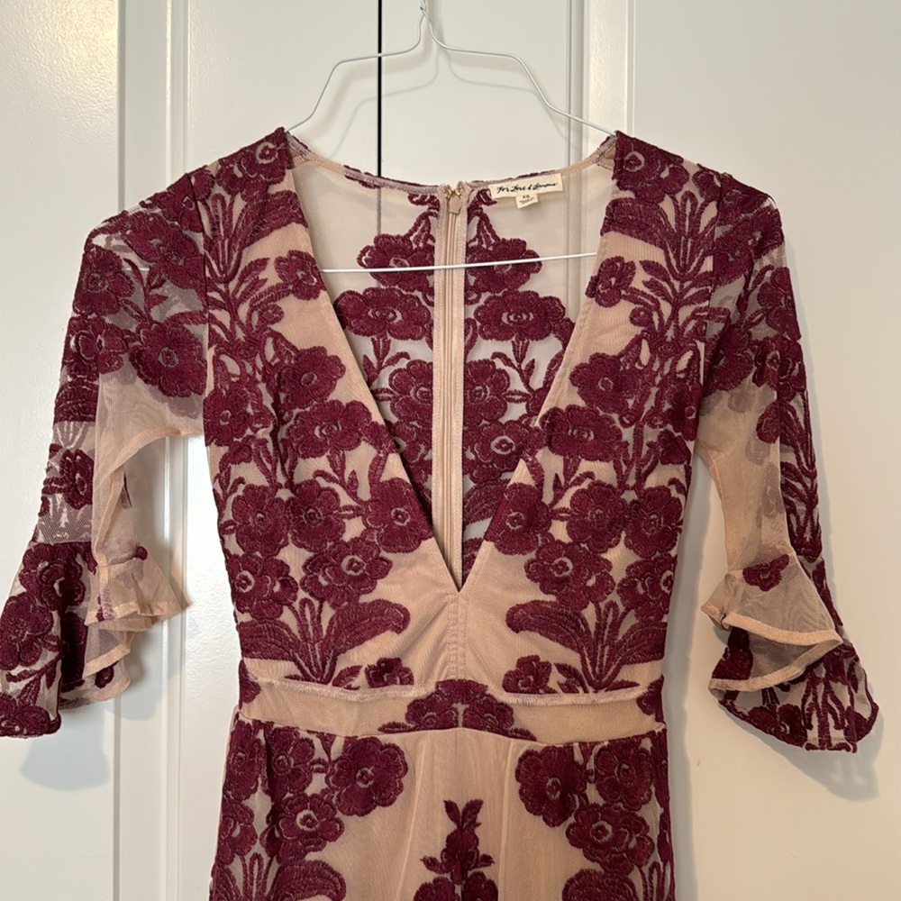 For Love And Lemons Floral Embroidered Dress Size XS